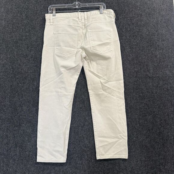 Current/Elliott Jeans Womens 28 Dirty White Boyfriend Embroidered Cropped USA - Picture 9 of 12